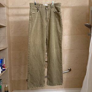 Urban Outfitters BDG Baggy Skate Fit Jean, tan / brown, size 30x30